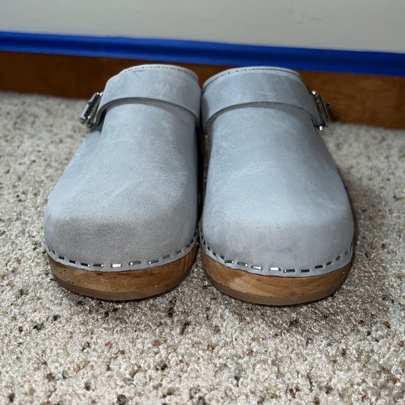 MIA Light Blue Leather Swedish Clogs- 37 - Picture 3 of 7